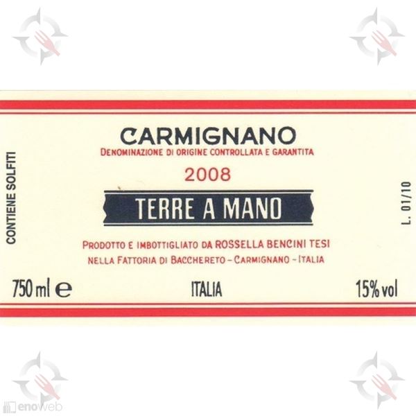 Fattoria di Bacchereto - Terre a mano, Carmignano 2020, 750 ml - immagine 2