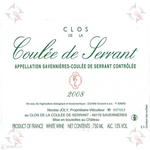 Nicolas Joly, Clos de la Coulée-de-Serrant 2010, 750 ml - immagine 2